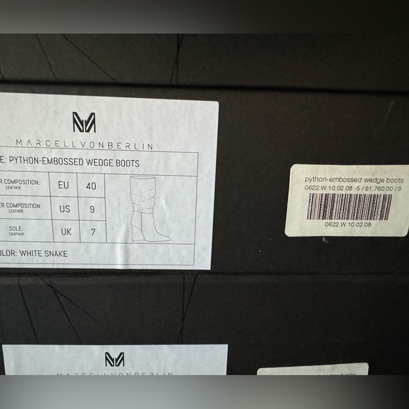 Marcell Von Berlin Snake Skin Leather Boots - Picture 4 of 10